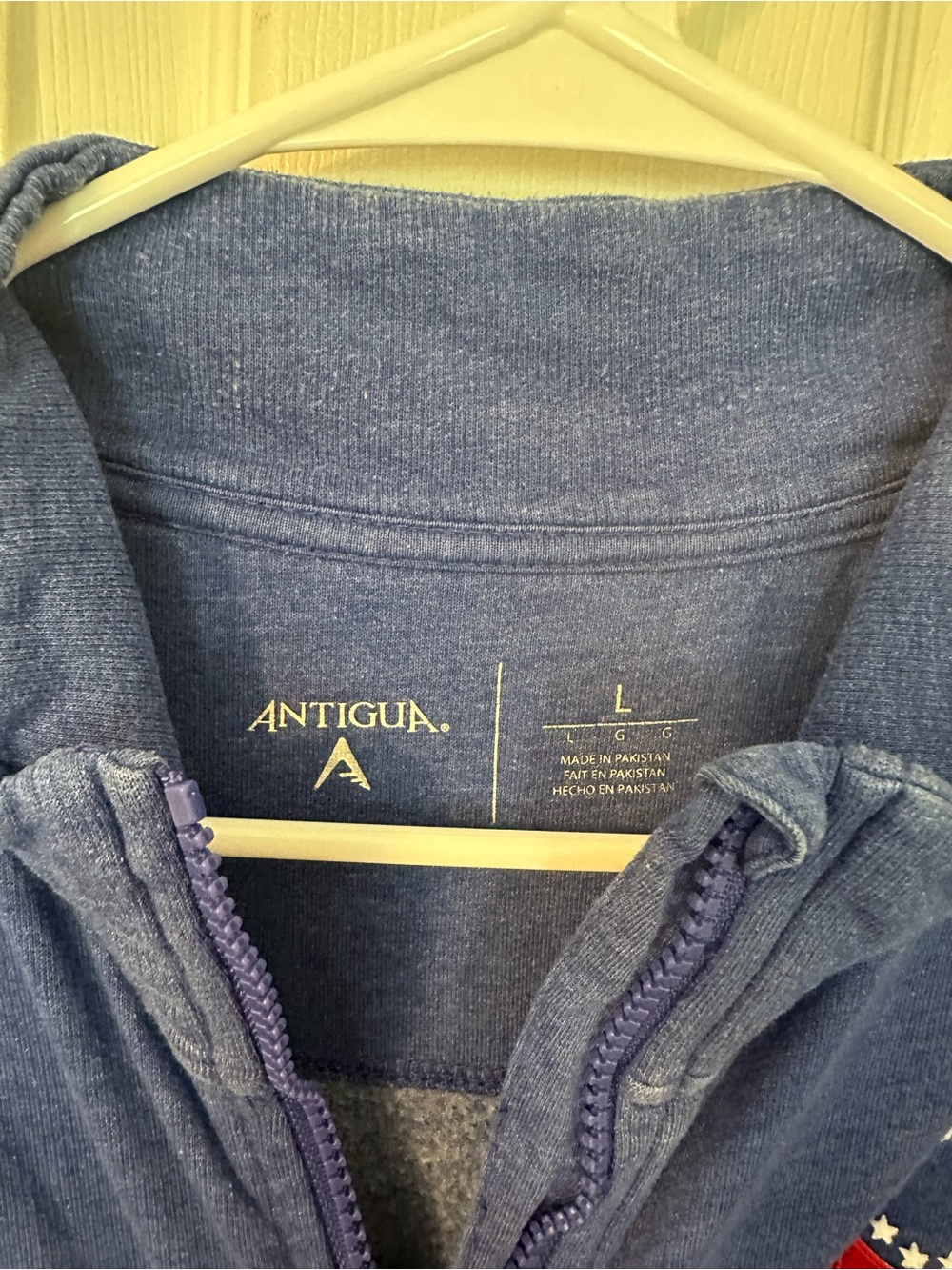 Blue Hooded Sixers Quarter Zip - Picture 3 of 3